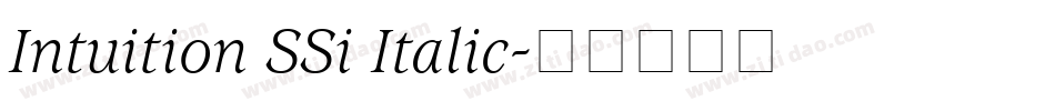 Intuition SSi Italic字体转换